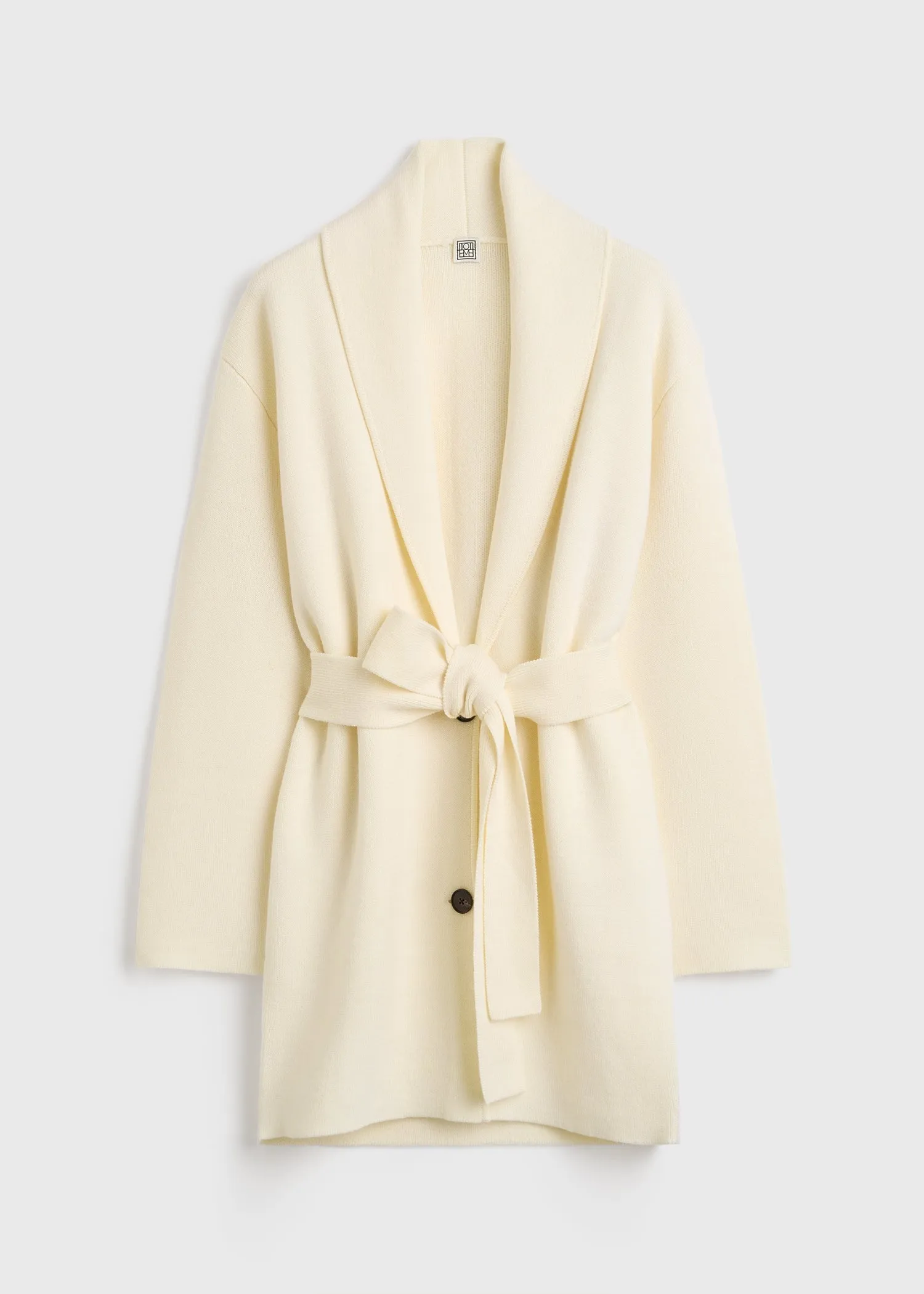 Shawl-lapel robe ecru sold by Toteme product image thumbnail 5