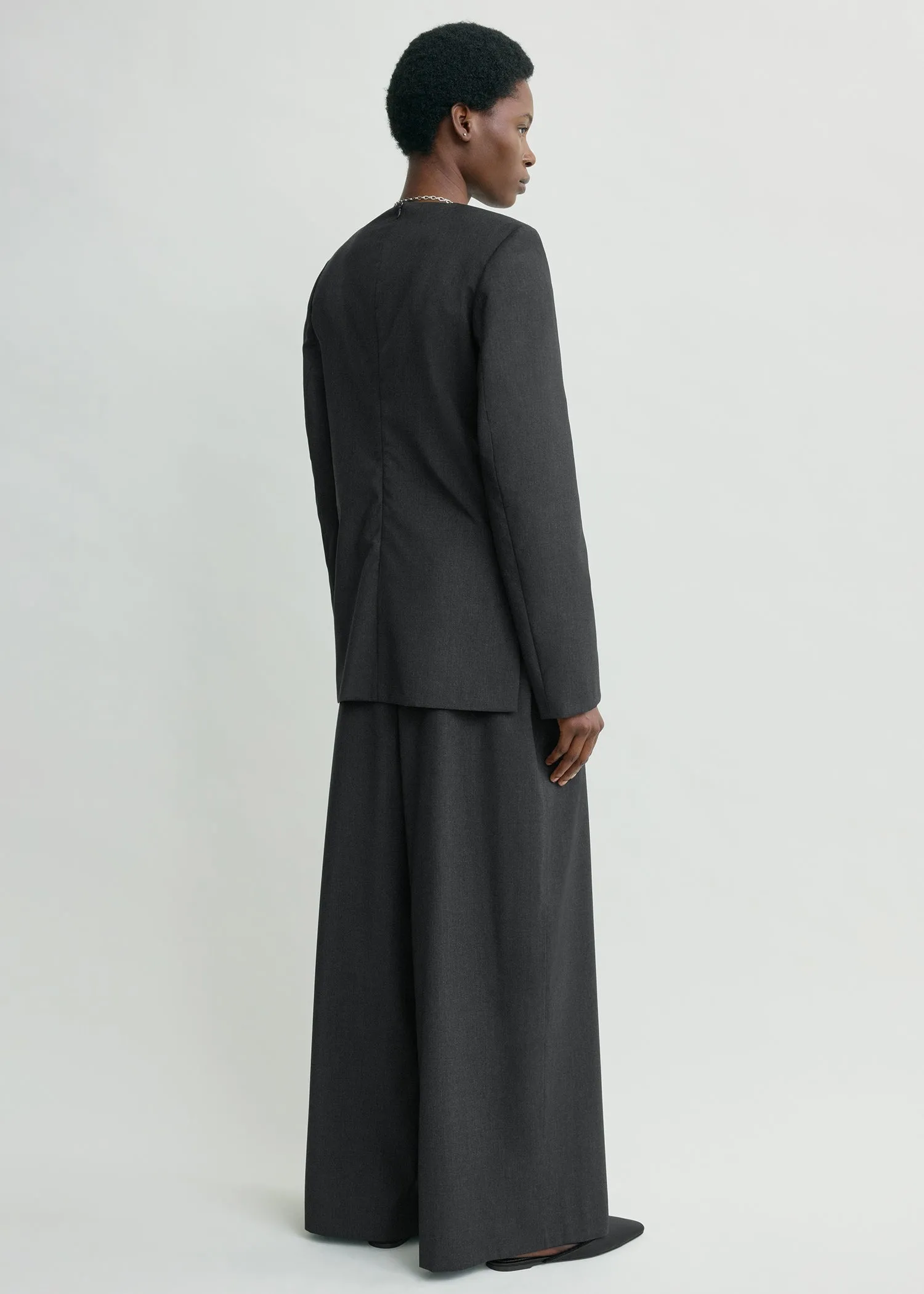 Tailored dinner blouse charcoal sold by Toteme product image thumbnail 3