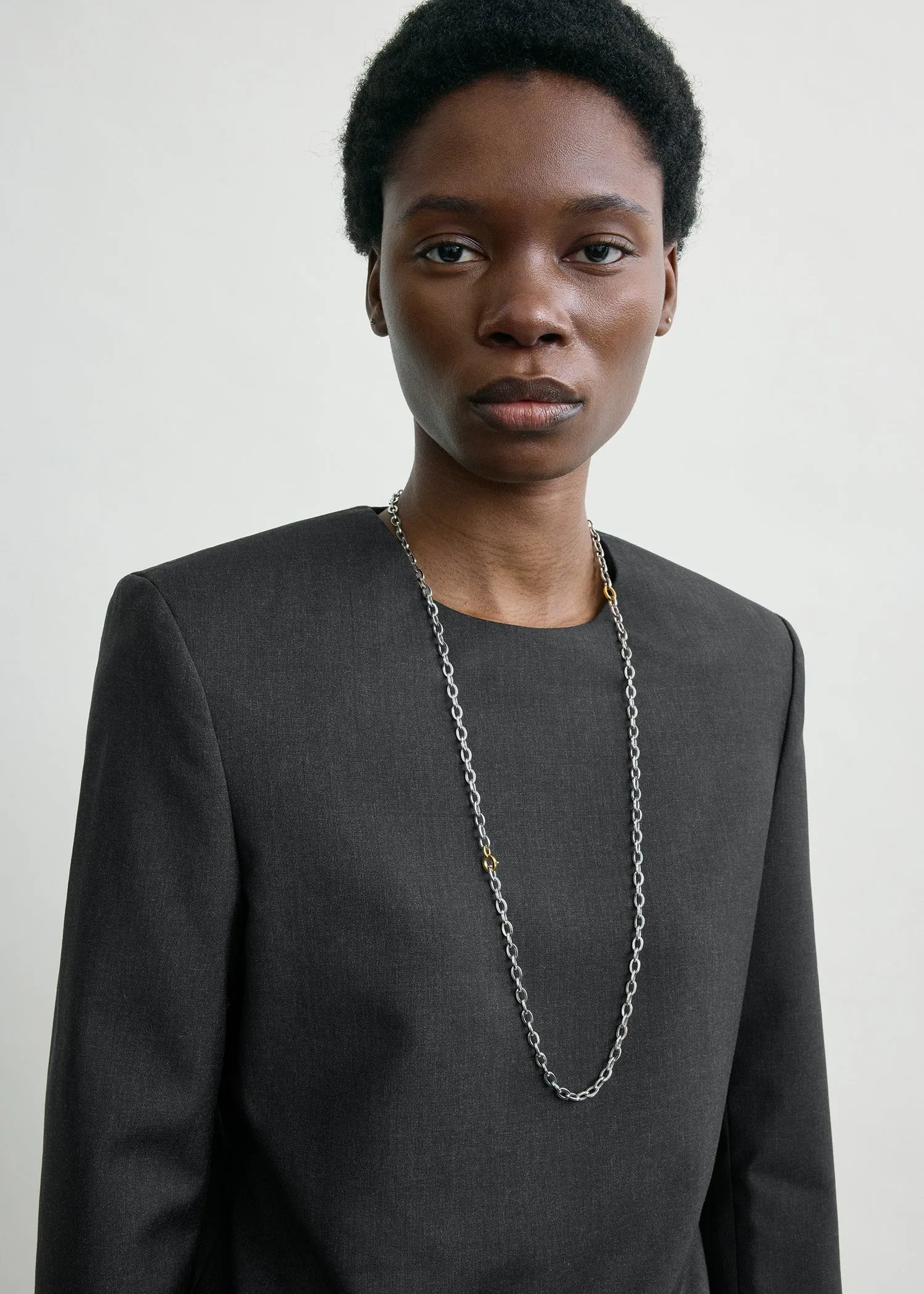 Tailored dinner blouse charcoal sold by Toteme product image thumbnail 4