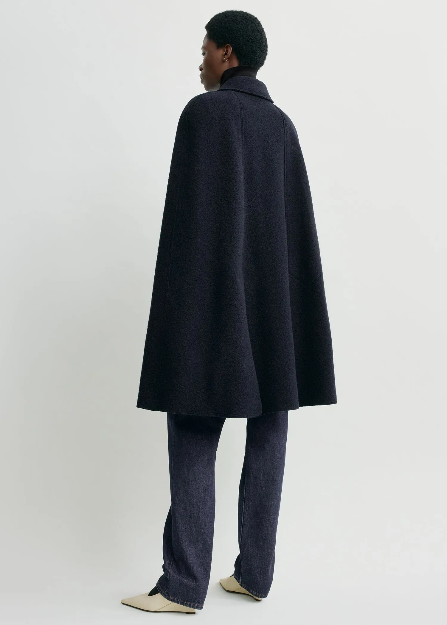 Cape coat navy sold by Toteme product image thumbnail 3