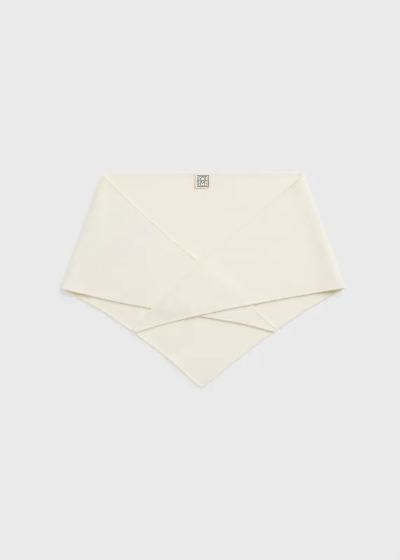 Triangle wool scarf ecru sold by Toteme