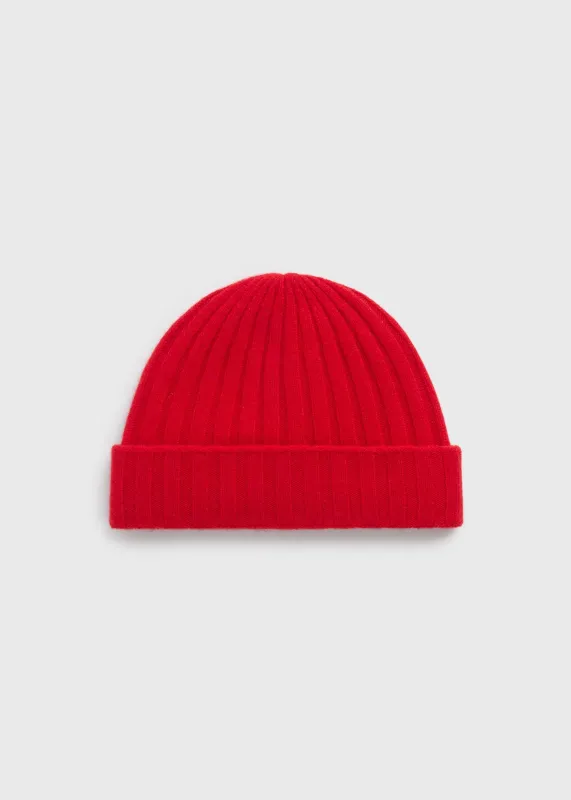 Cashmere beanie poppy sold by Toteme