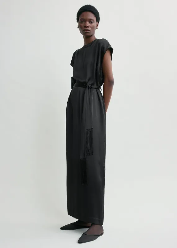 Crew satin dress black made by Toteme