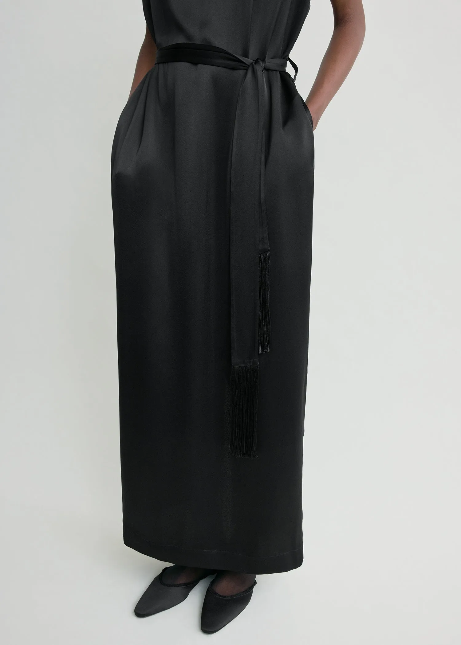 Crew satin dress black sold by Toteme product image thumbnail 5