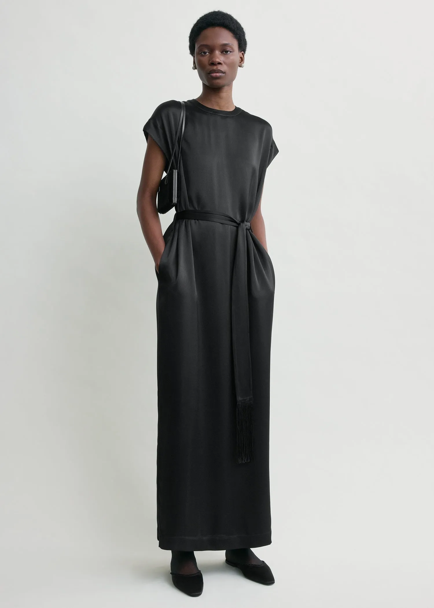 Crew satin dress black sold by Toteme product image thumbnail 2