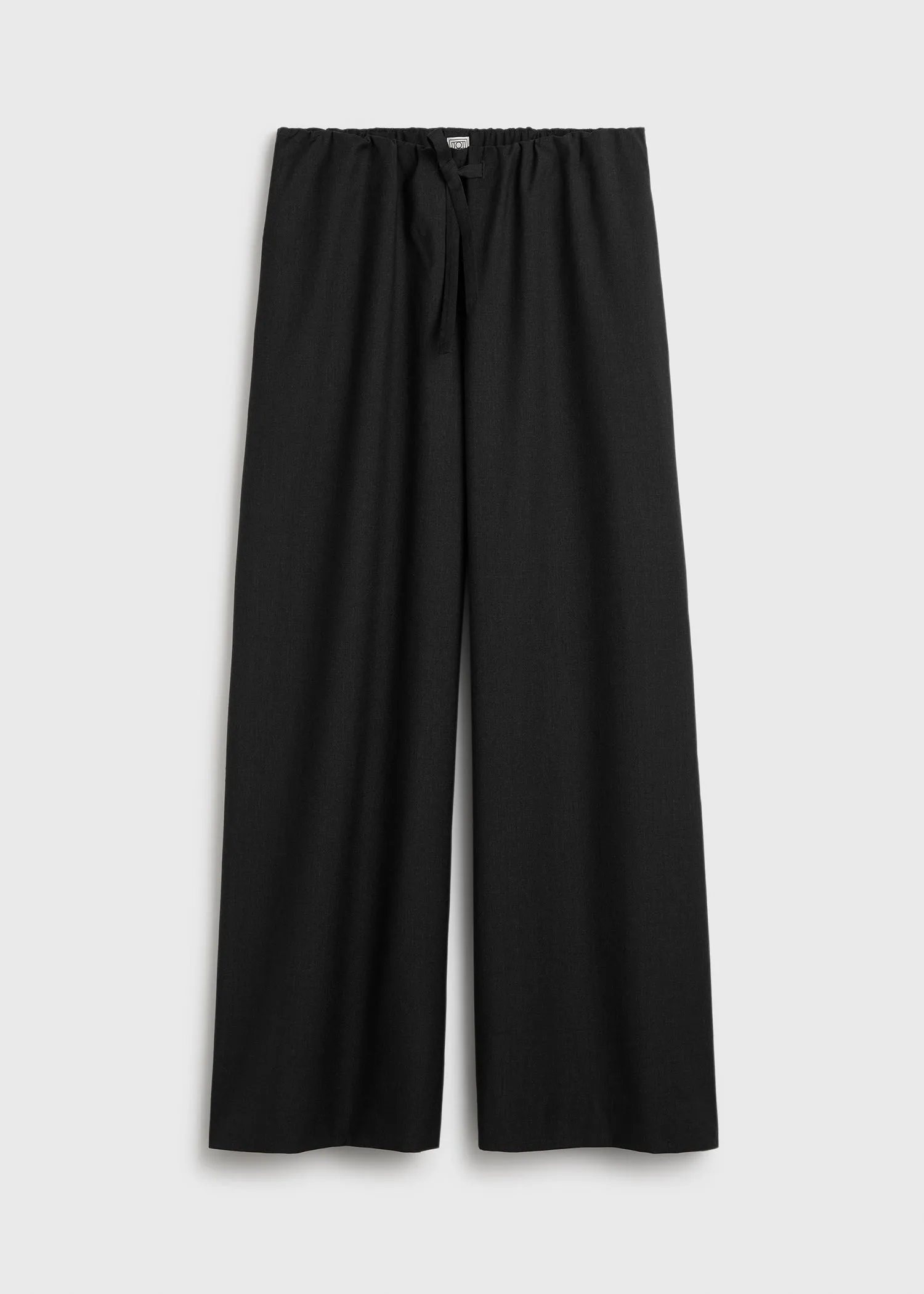 Drawstring dinner trousers charcoal melange sold by Toteme product image thumbnail 5