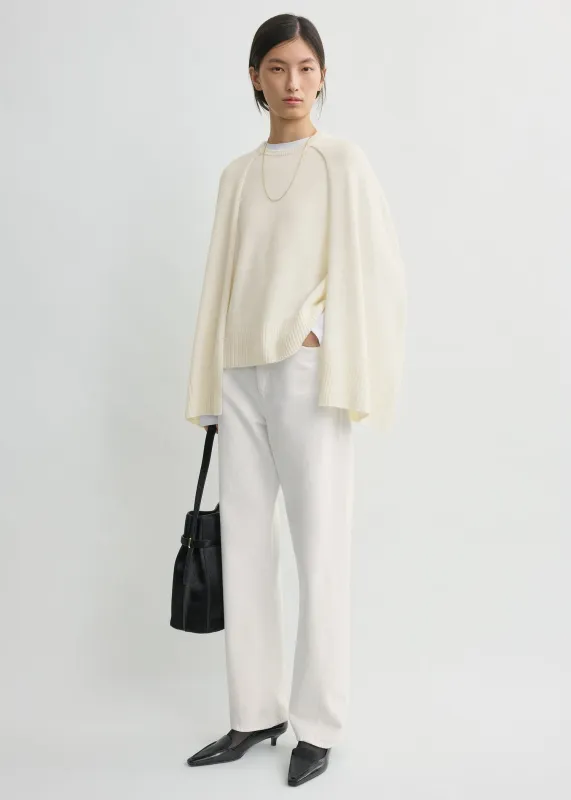 Crew cape knit ecru sold by Toteme