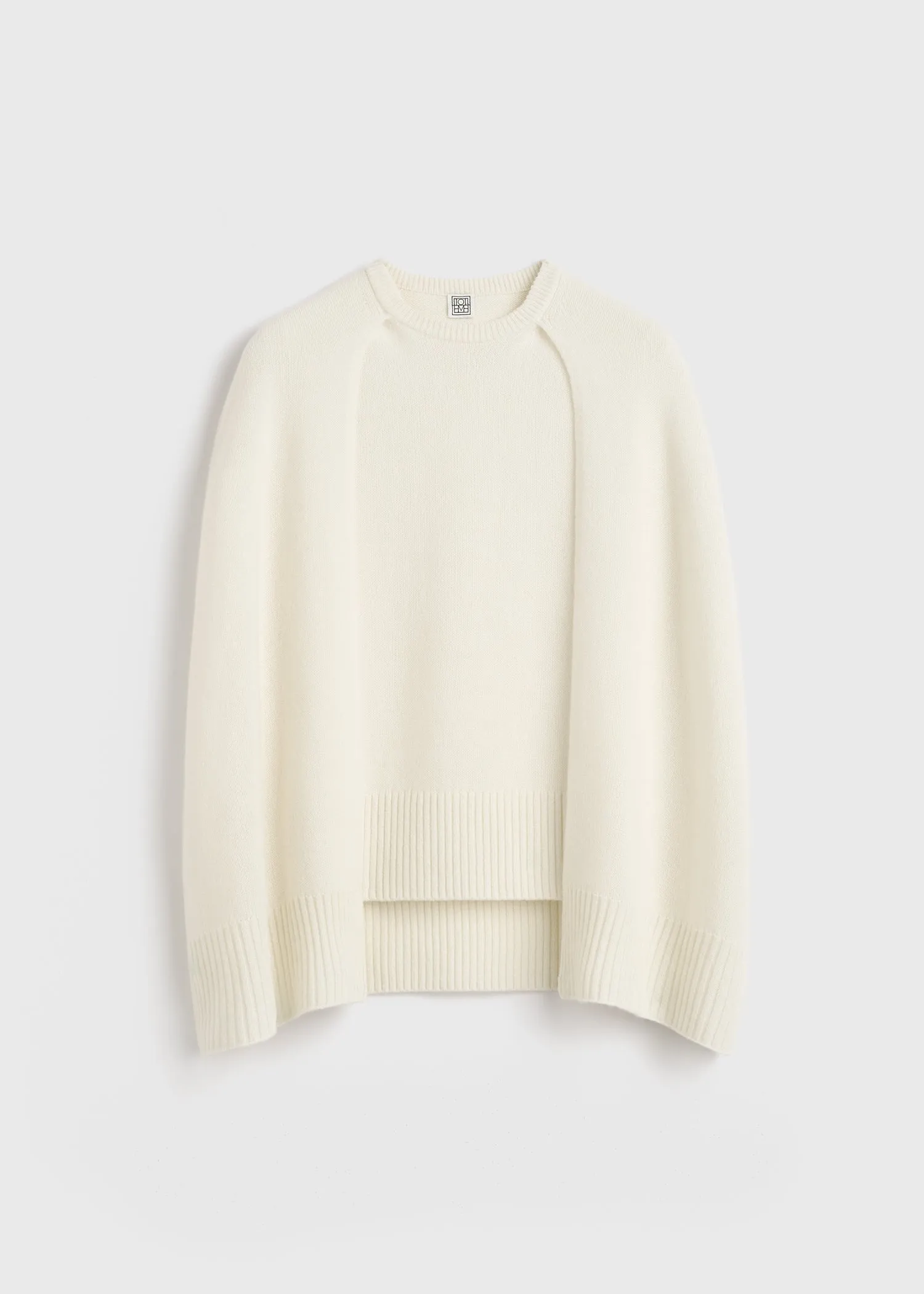 Crew cape knit ecru sold by Toteme product image thumbnail 5