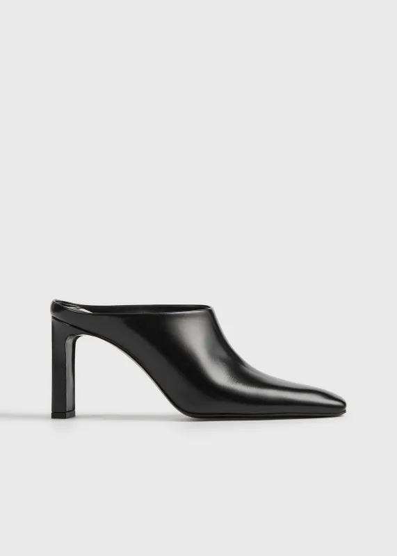 Bar leather mules black sold by Toteme