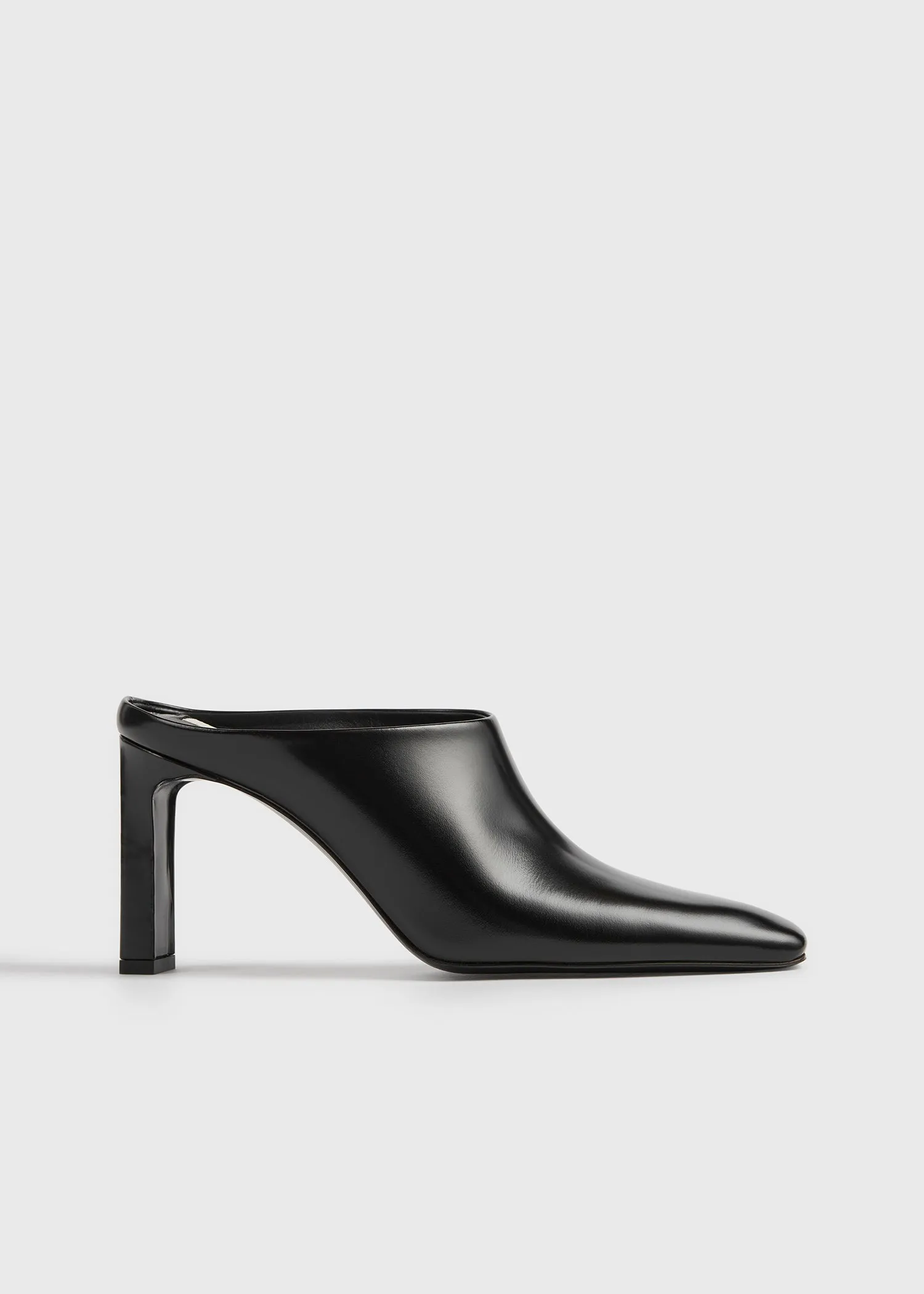 Bar leather mules black sold by Toteme