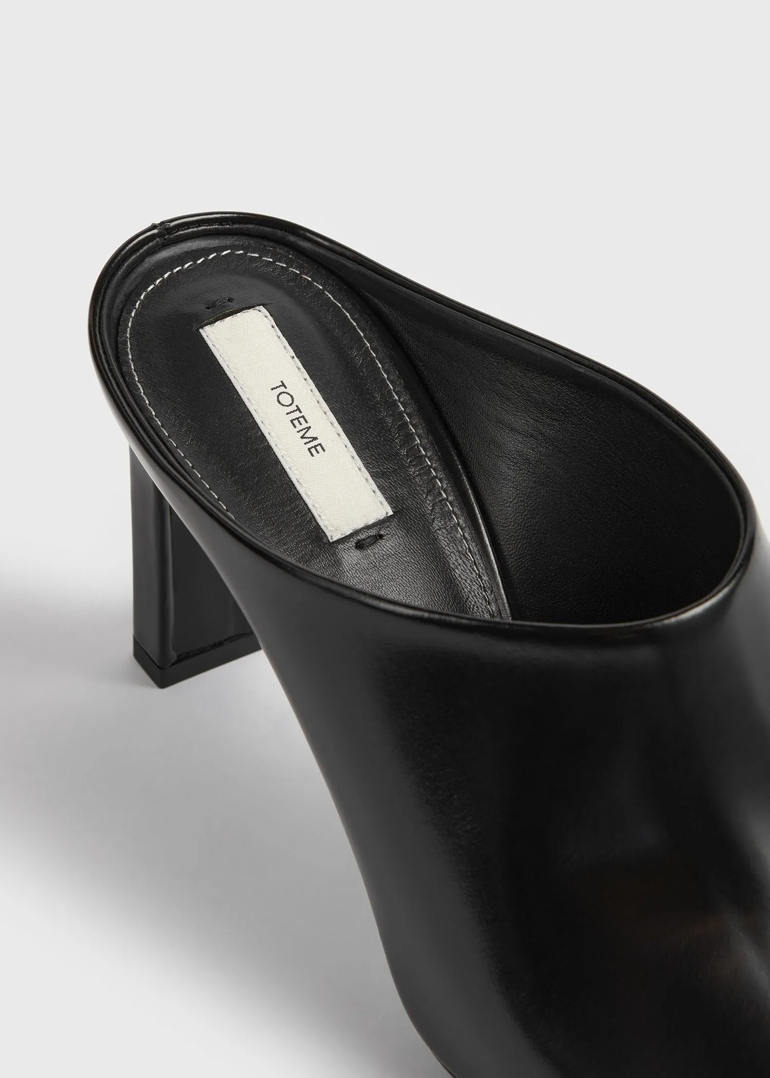 Bar leather mules black sold by Toteme product image thumbnail 5