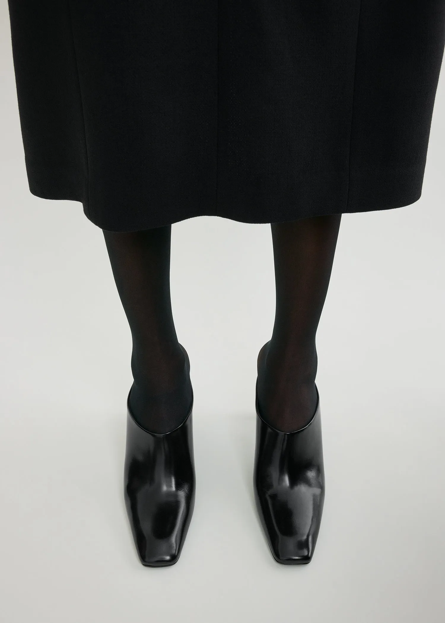 Bar leather mules black sold by Toteme product image thumbnail 2