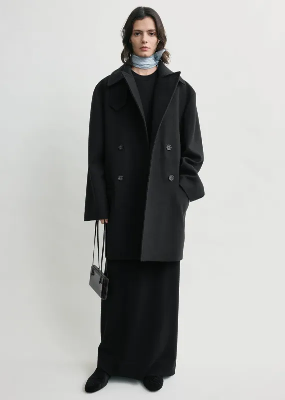 Broad peacoat black sold by Toteme