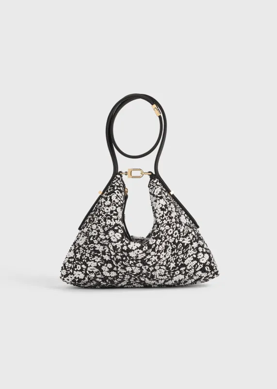 Bevel floral wristlet black/white made by Toteme
