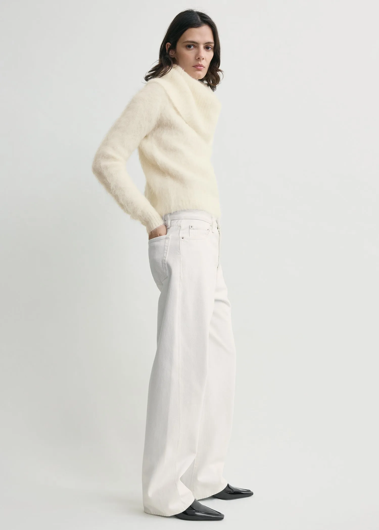 Funnel alpaca-blend knit milk sold by Toteme product image thumbnail 2