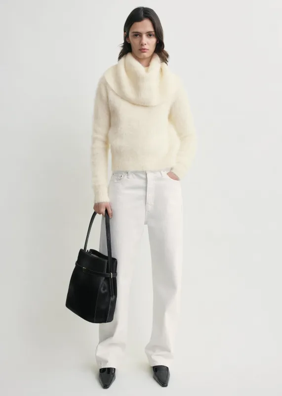 Funnel alpaca-blend knit milk sold by Toteme