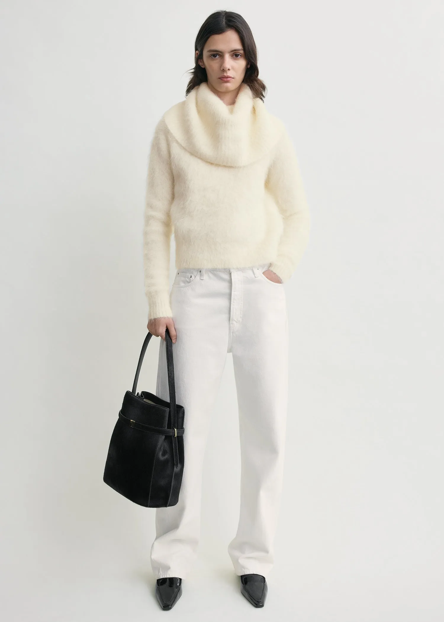 Funnel alpaca-blend knit milk sold by Toteme