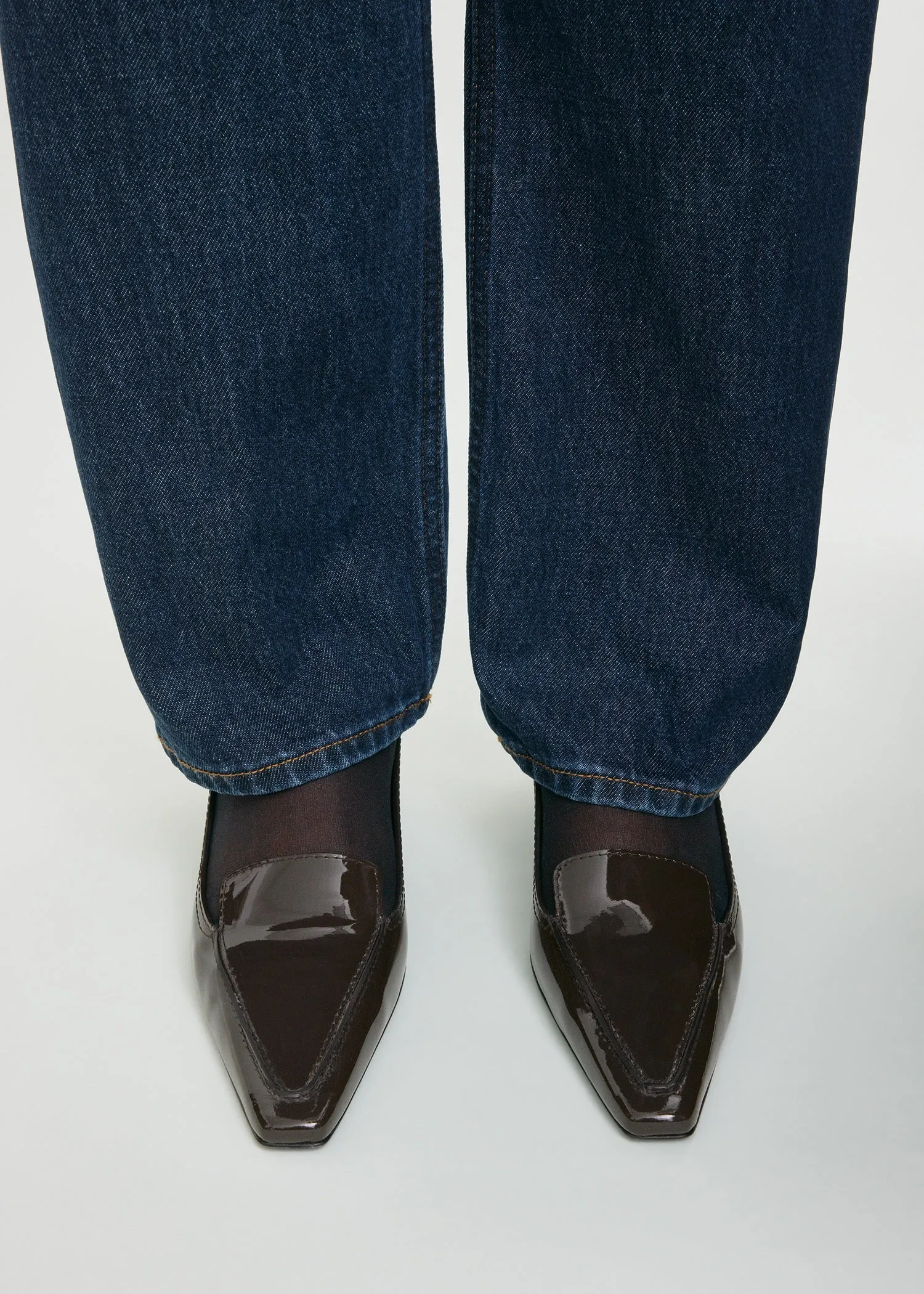 Patent loafer pumps brown sold by Toteme product image thumbnail 2