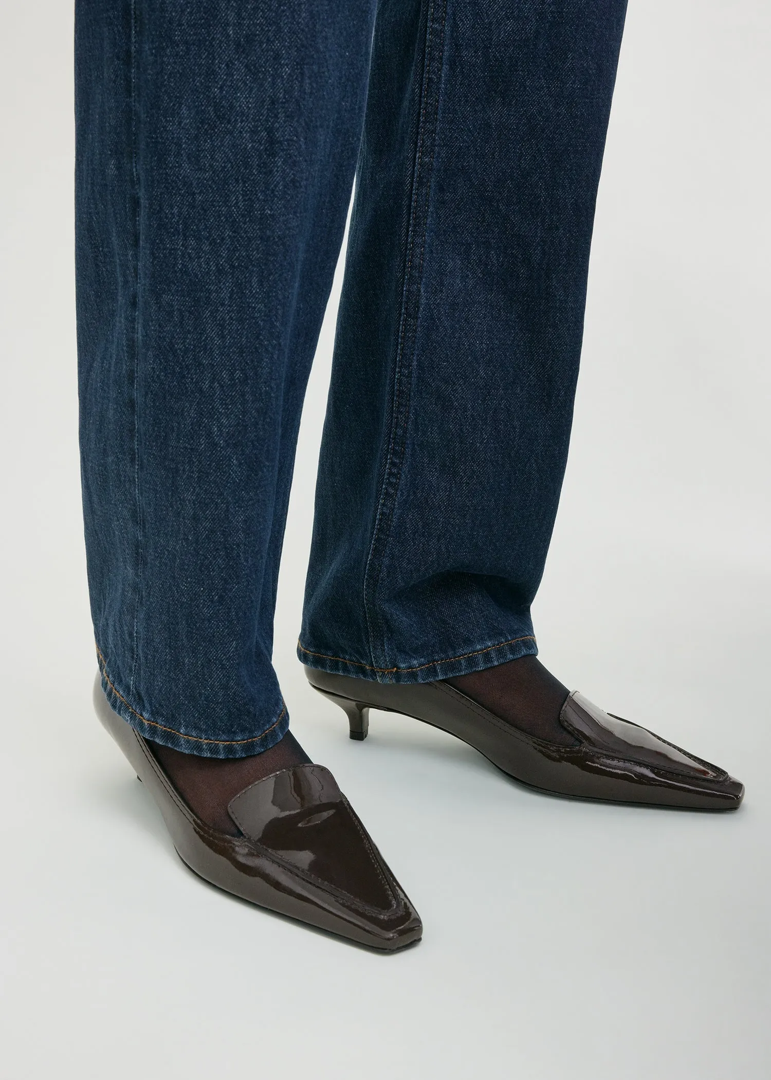 Patent loafer pumps brown sold by Toteme product image thumbnail 3