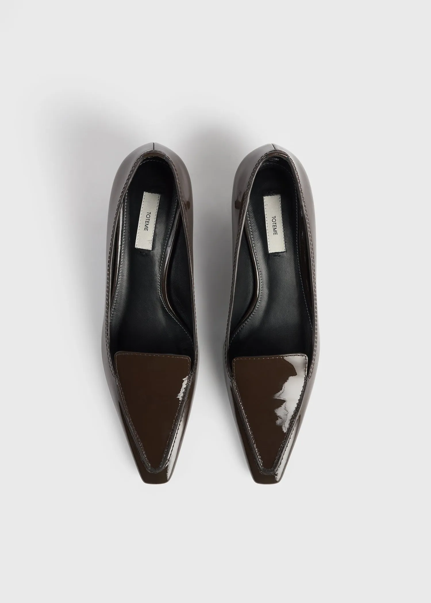Patent loafer pumps brown sold by Toteme product image thumbnail 4