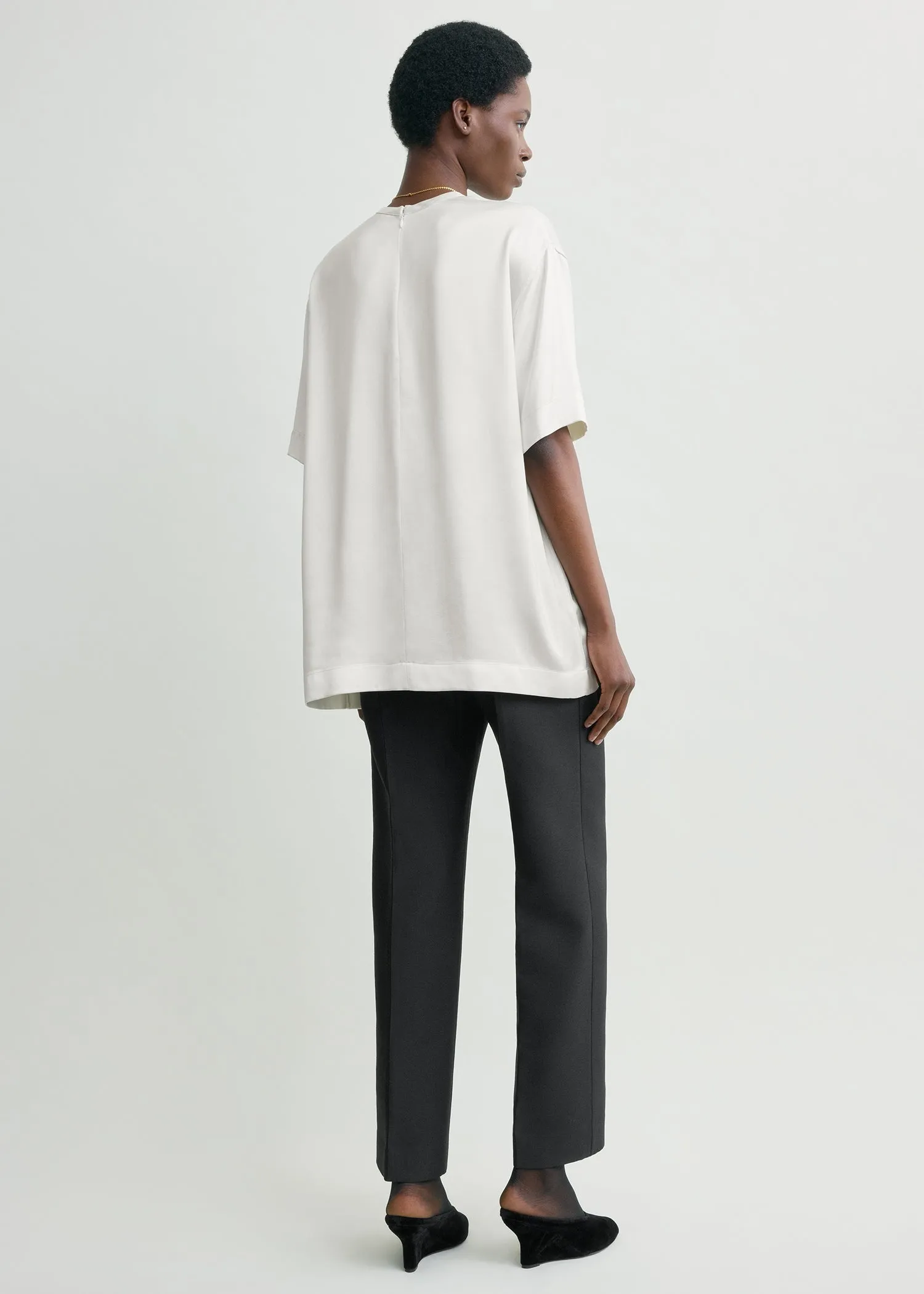 Satin tee white sold by Toteme product image thumbnail 3