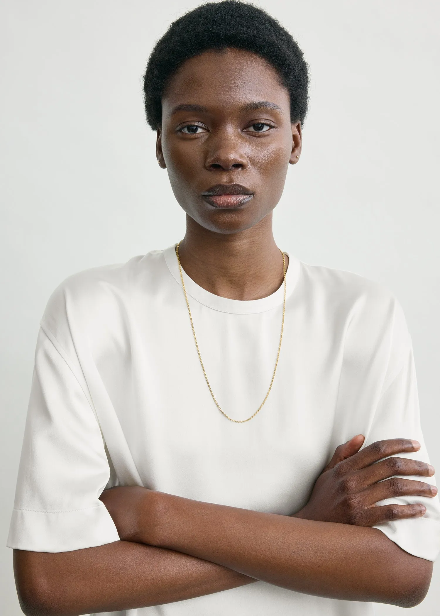 Satin tee white sold by Toteme product image thumbnail 4