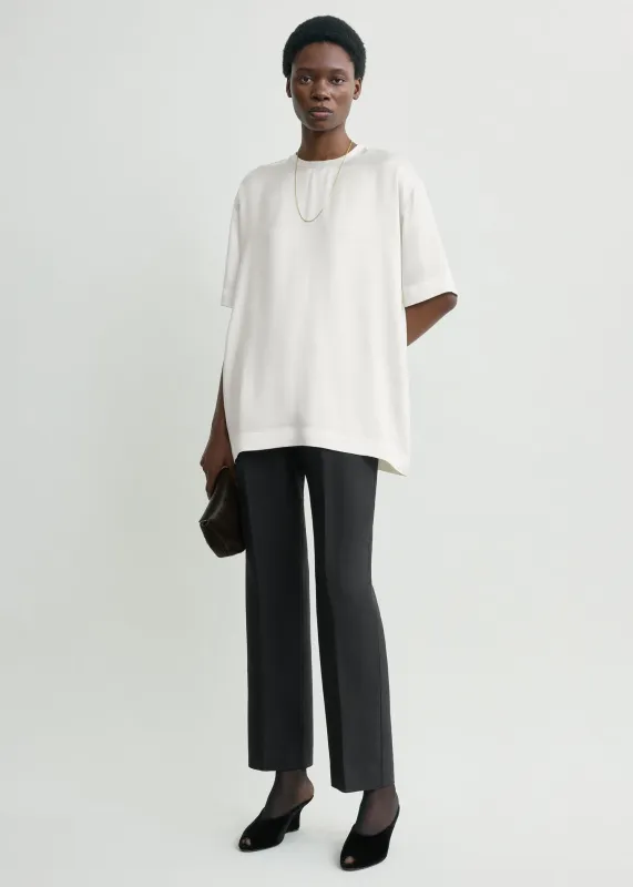 Satin tee white sold by Toteme