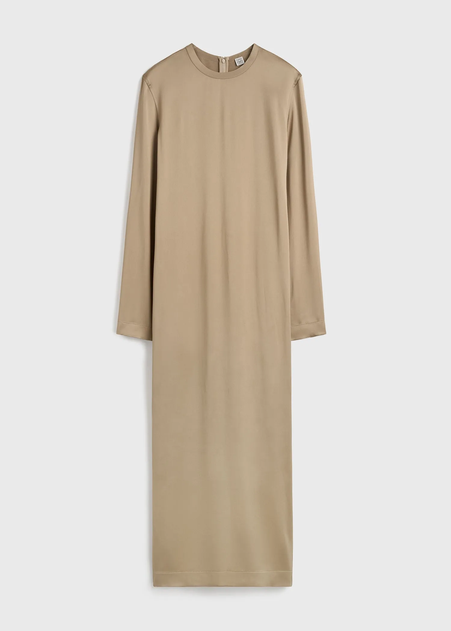 Long satin dress latte sold by Toteme product image thumbnail 5
