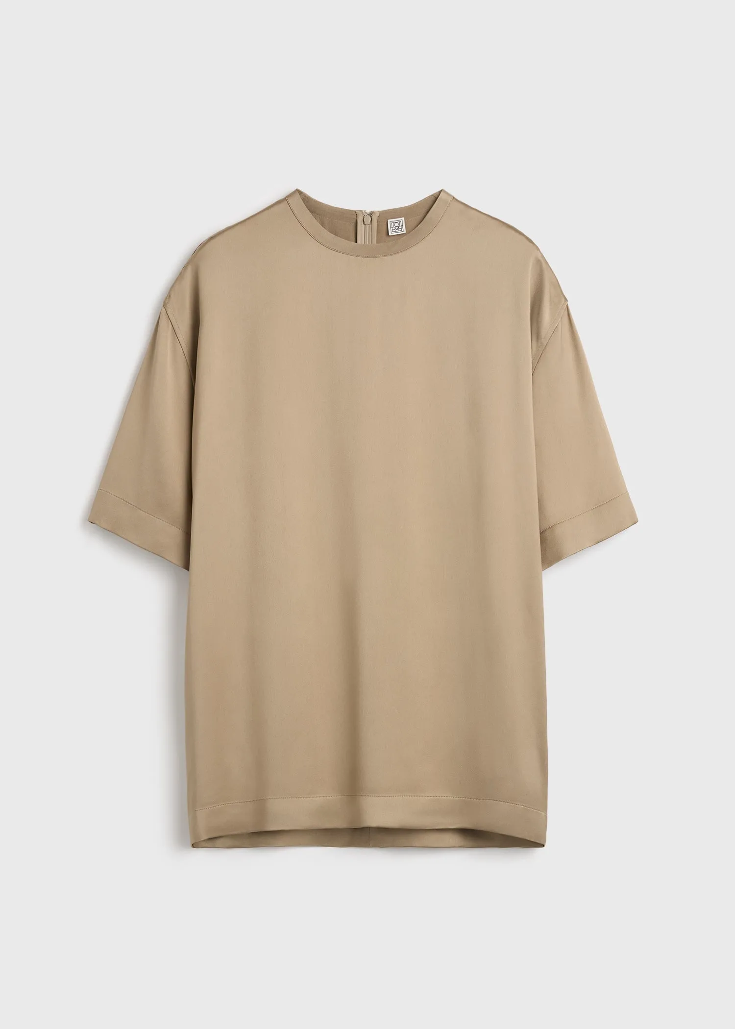 Satin tee latte sold by Toteme product image thumbnail 5
