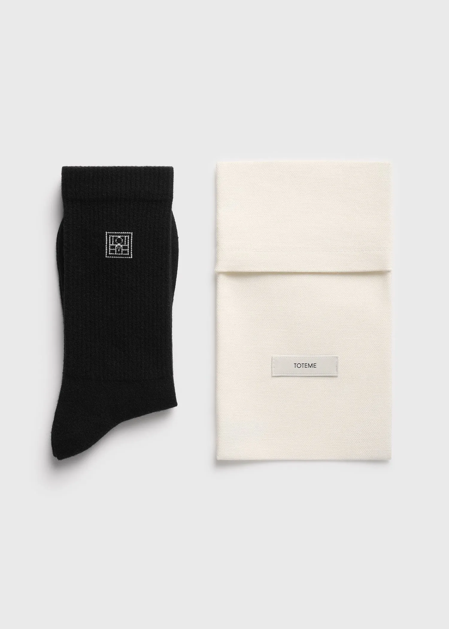 Monogram socks black sold by Toteme product image thumbnail 2