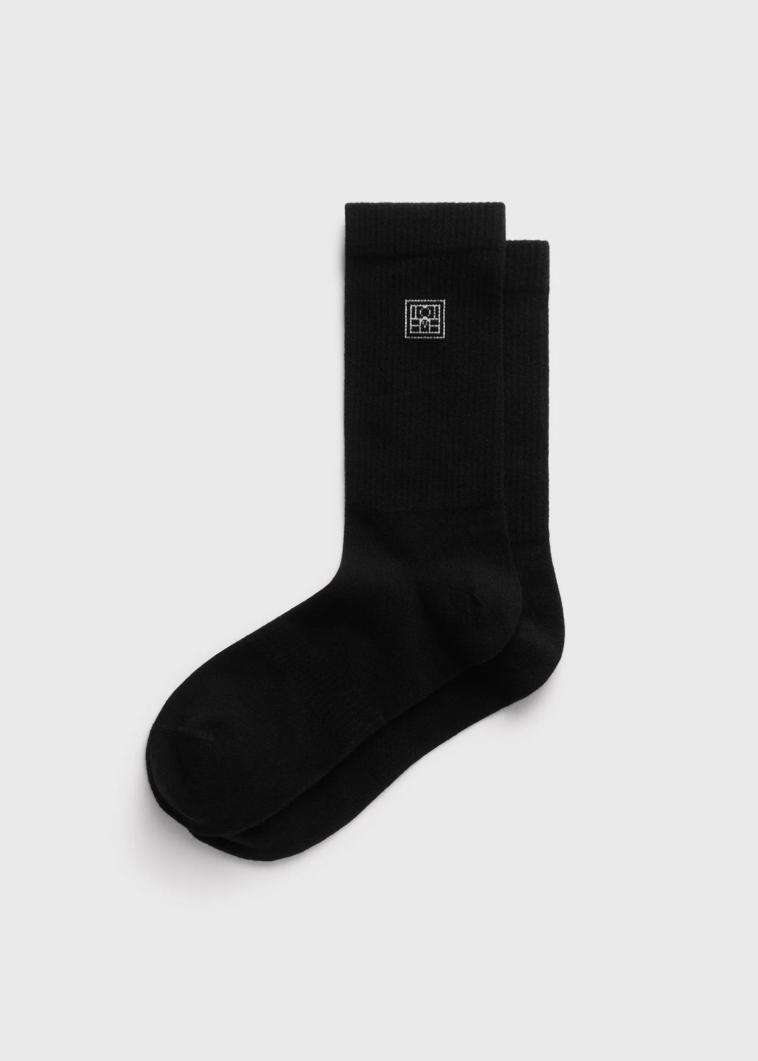 Monogram socks black sold by Toteme product image thumbnail 4