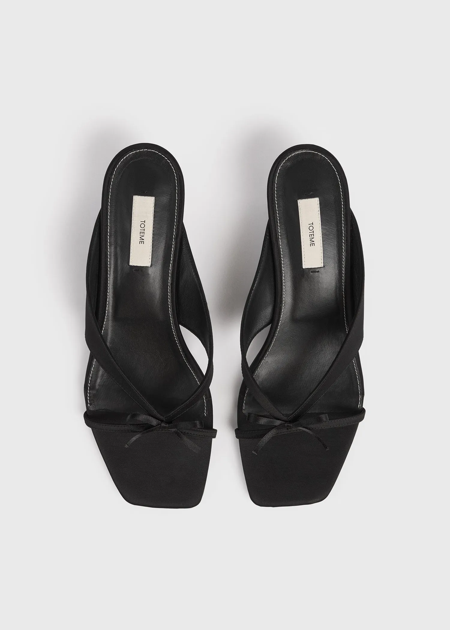 Bow satin sandals black sold by Toteme product image thumbnail 4