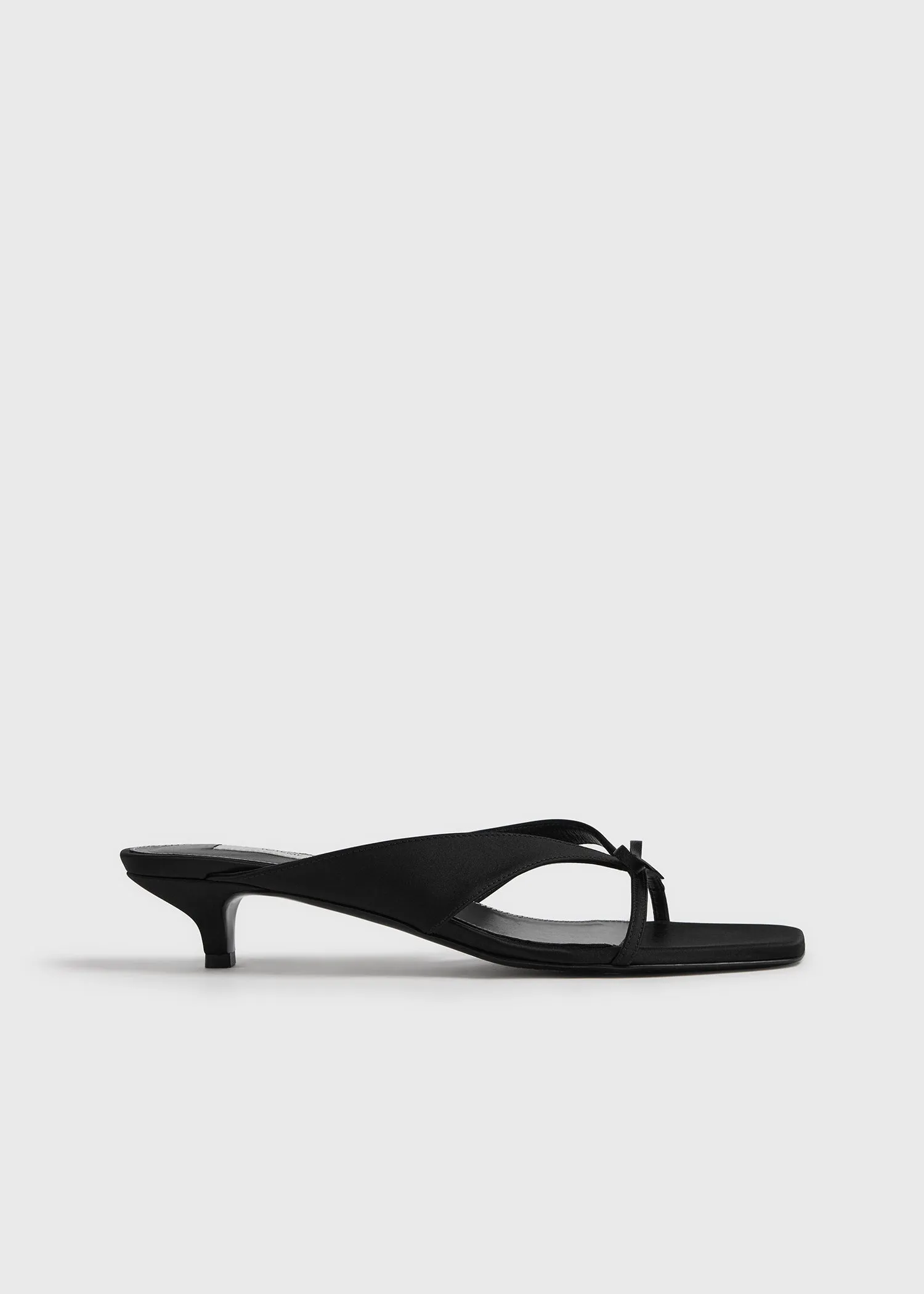 Bow satin sandals black sold by Toteme