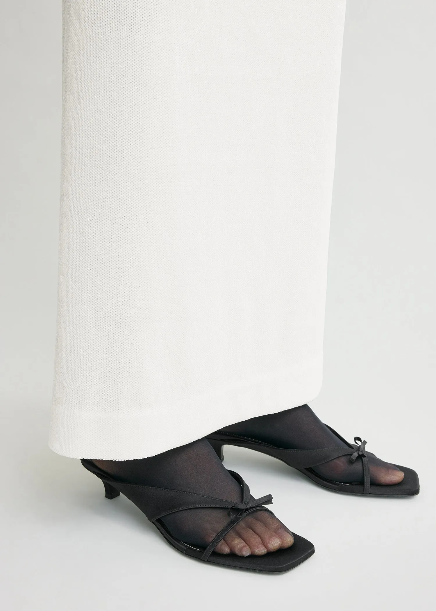 Bow satin sandals black sold by Toteme product image thumbnail 3