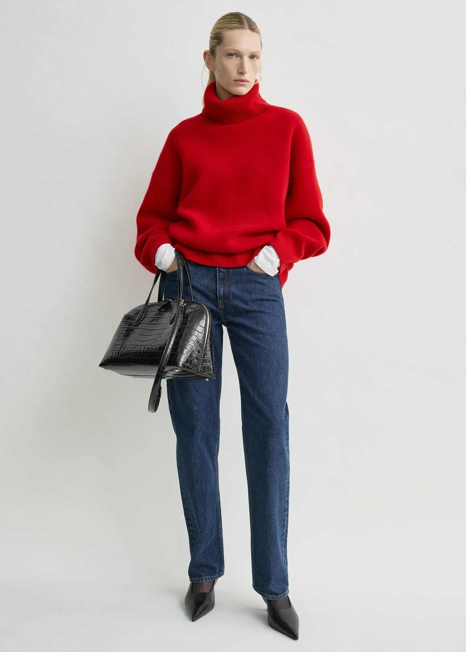 Double-knit turtleneck poppy sold by Toteme product image thumbnail 2