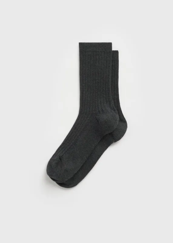 Crew socks dark grey sold by Toteme