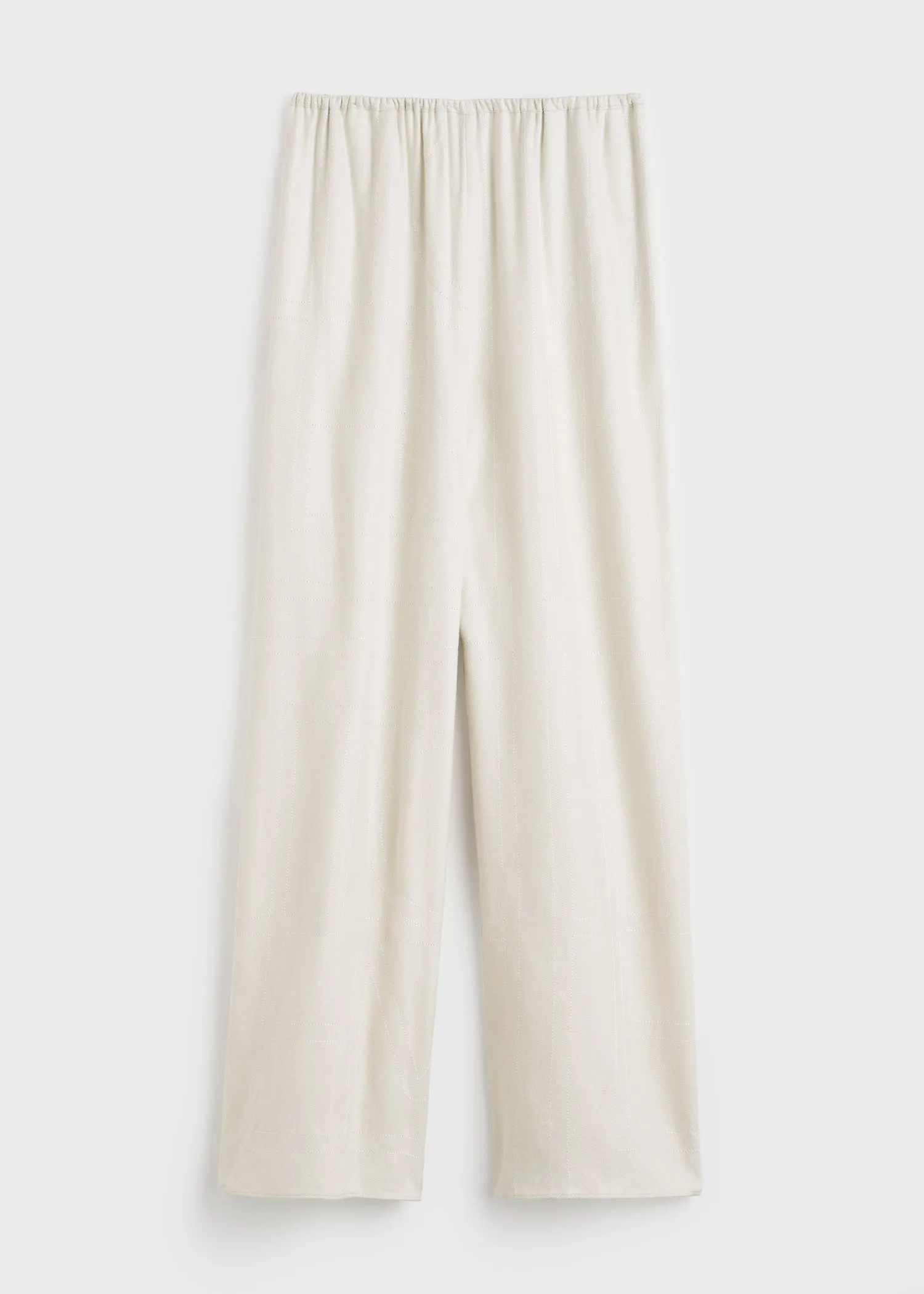 Monogram flannel pj bottoms ecru sold by Toteme product image thumbnail 5