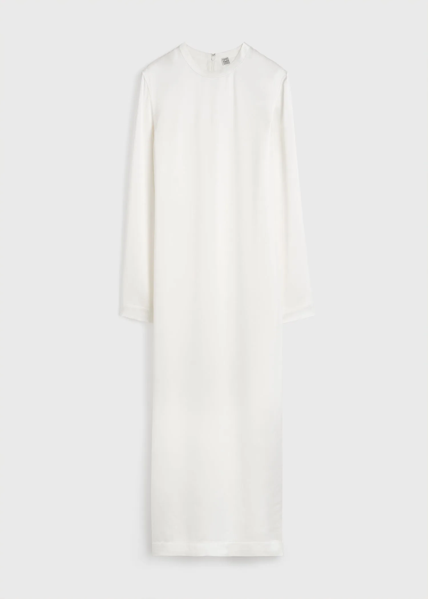 Long satin dress white sold by Toteme product image thumbnail 5