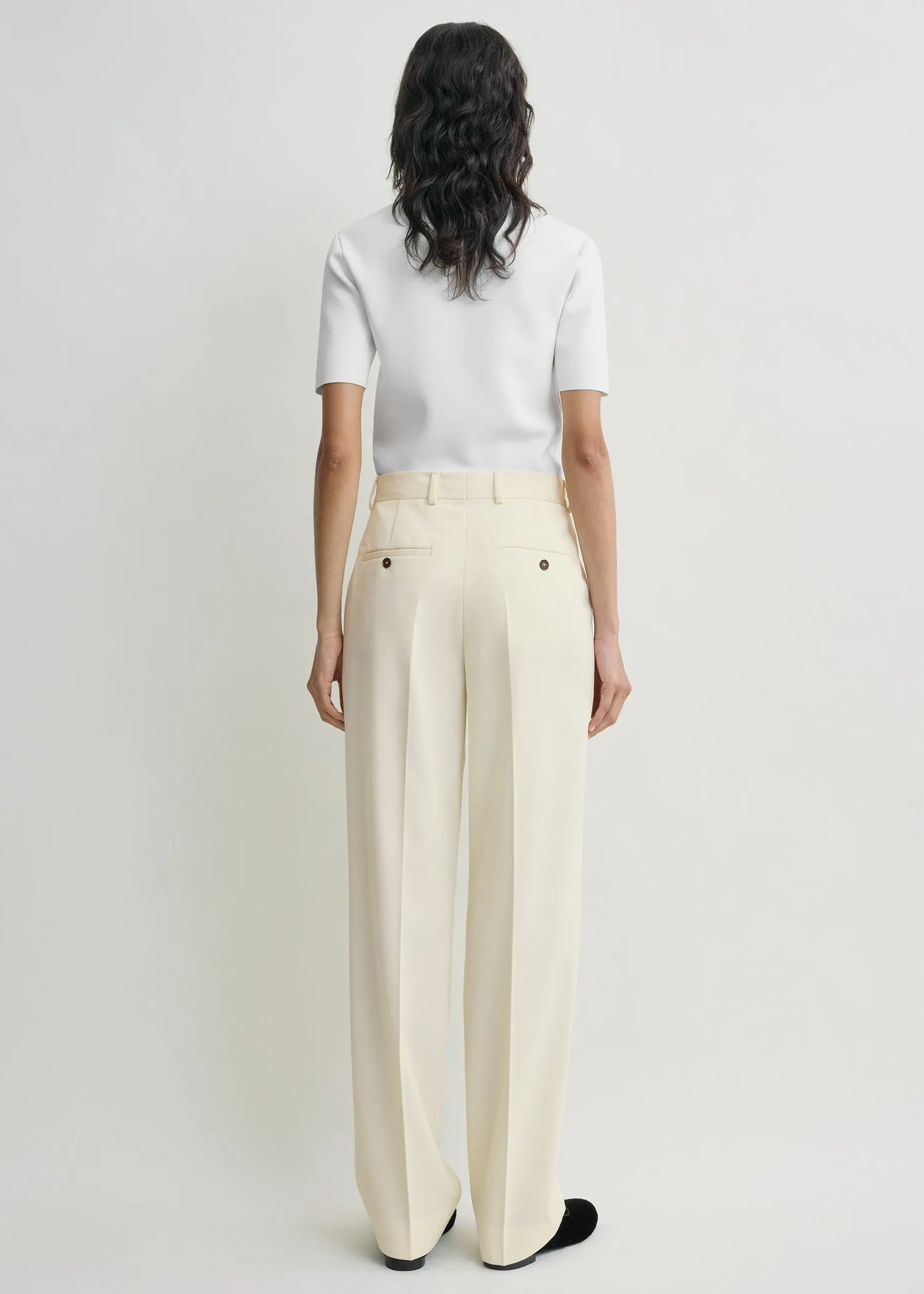 Pleat trousers off-white sold by Toteme product image thumbnail 3