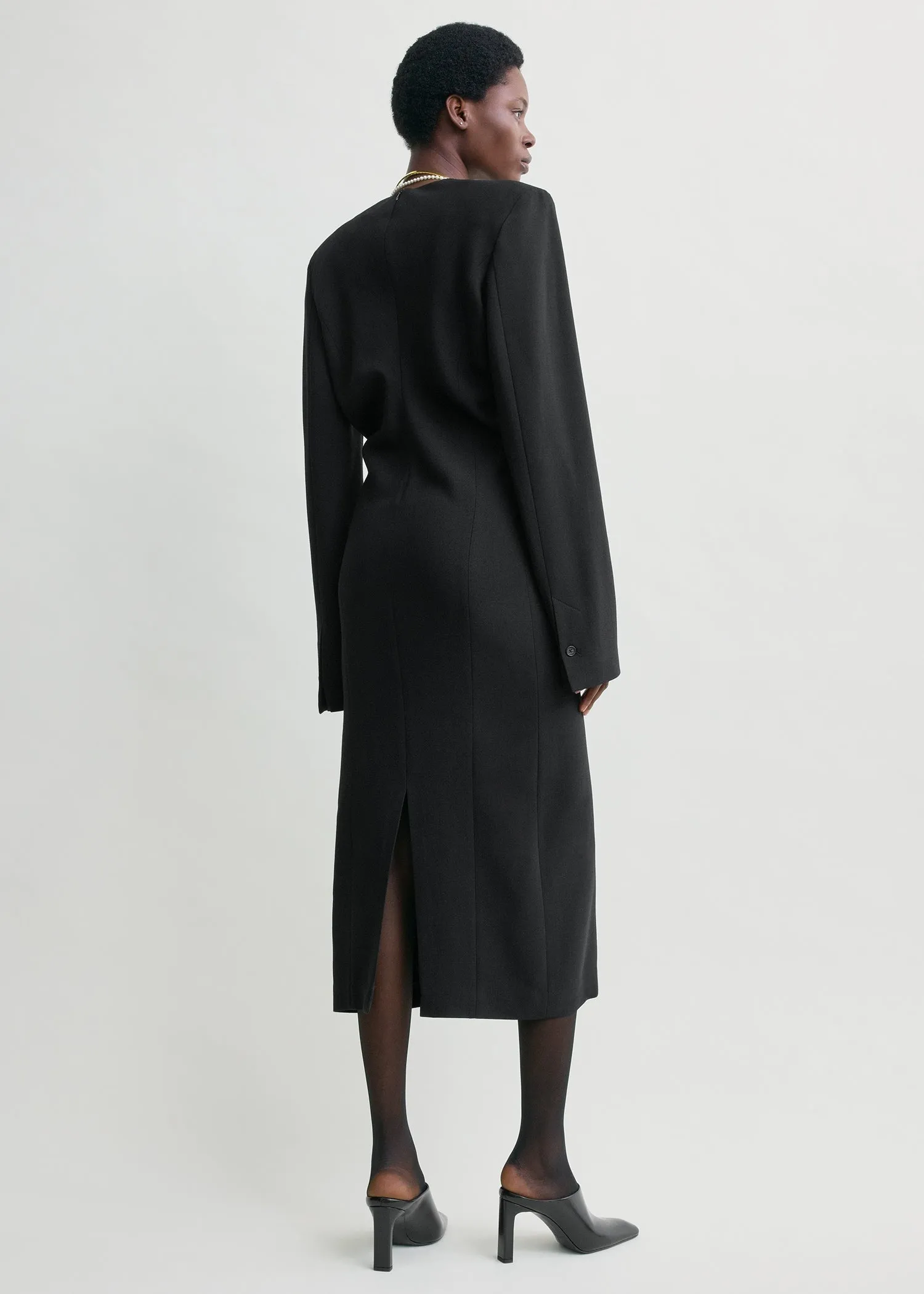 Tailored slouch dress black sold by Toteme product image thumbnail 3