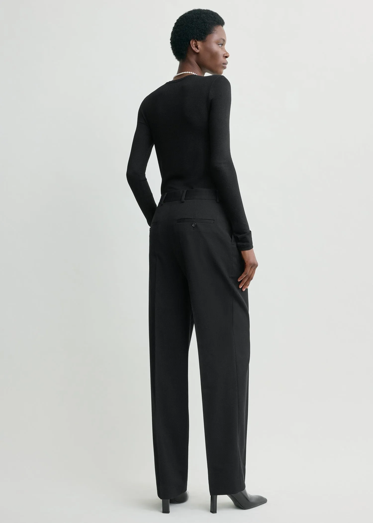 Pleat trousers black sold by Toteme product image thumbnail 3