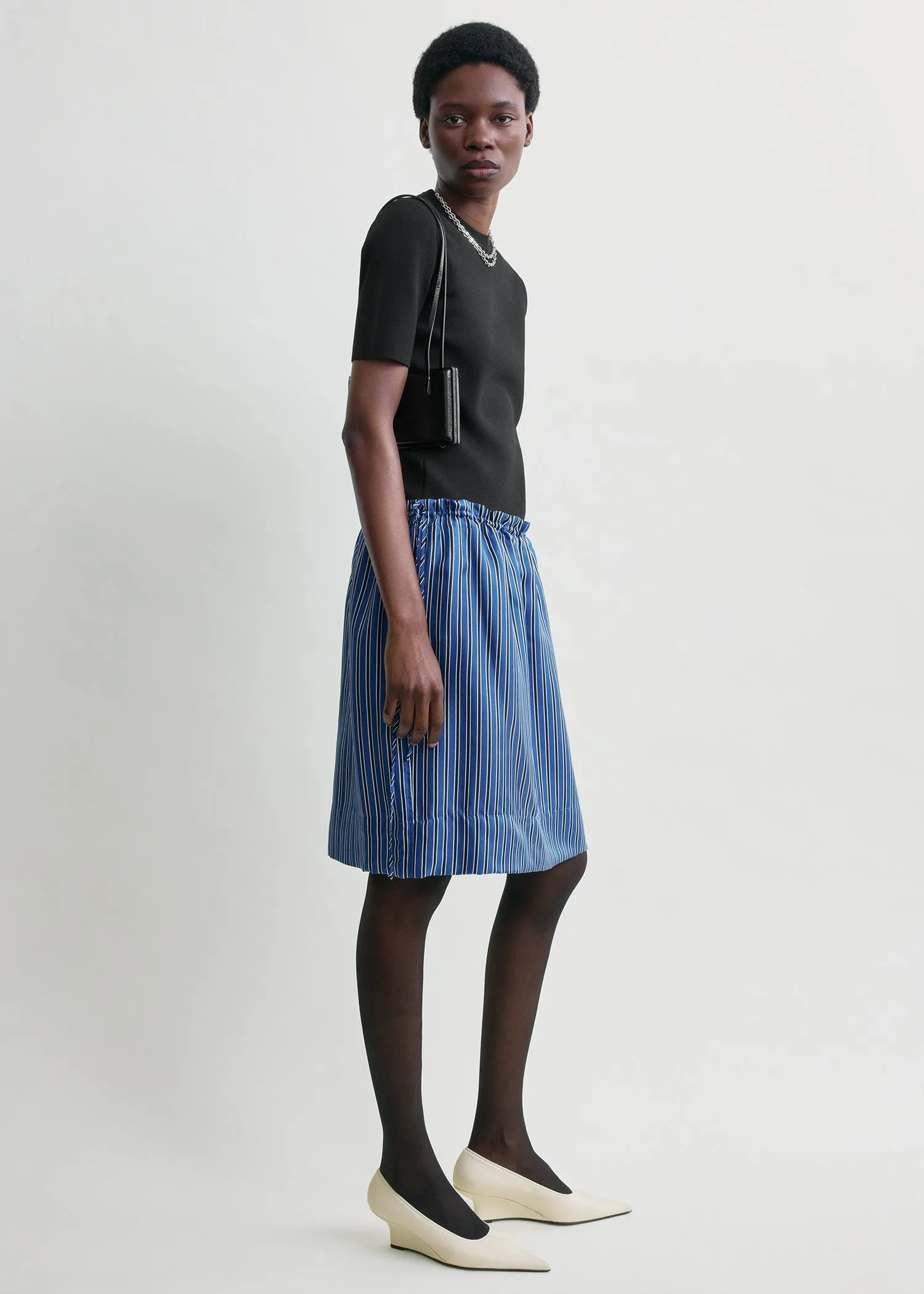 Striped mini skirt blue/navy sold by Toteme product image thumbnail 2