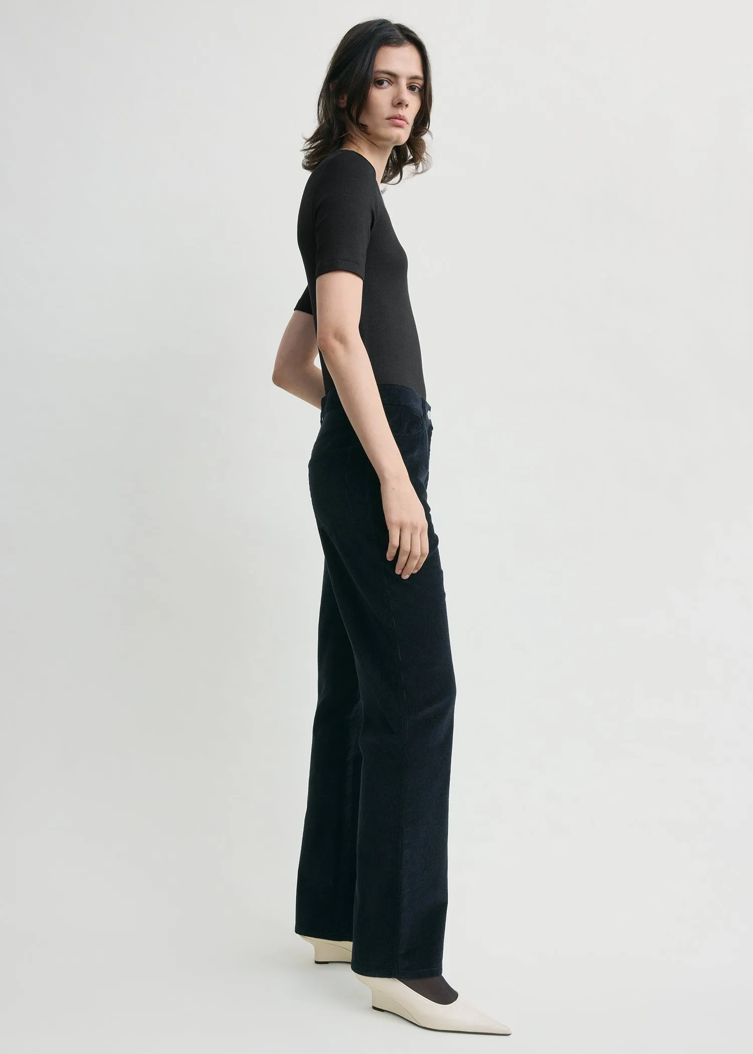 Straight cord trousers navy sold by Toteme product image thumbnail 2