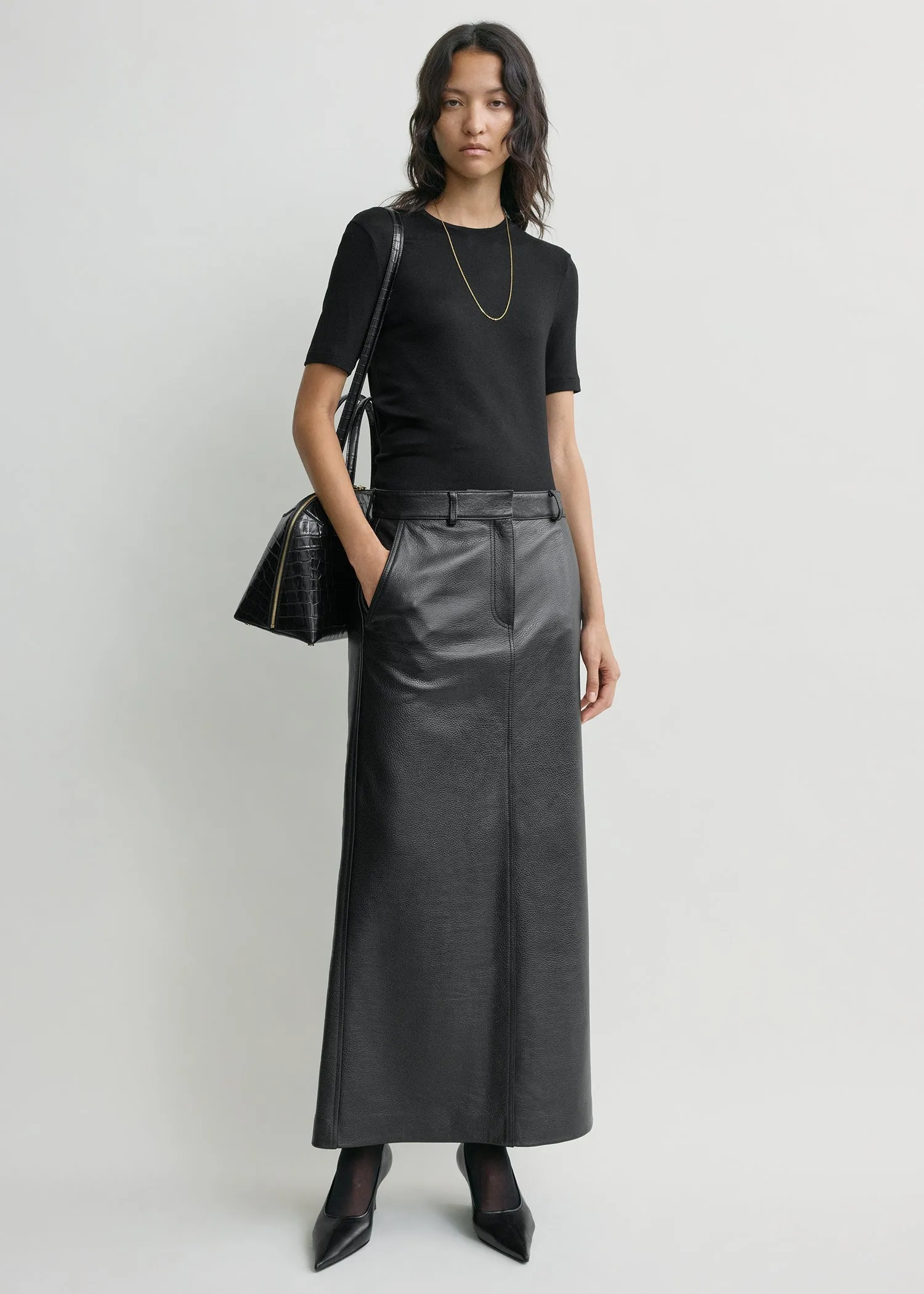 Classic jersey tee black sold by Toteme