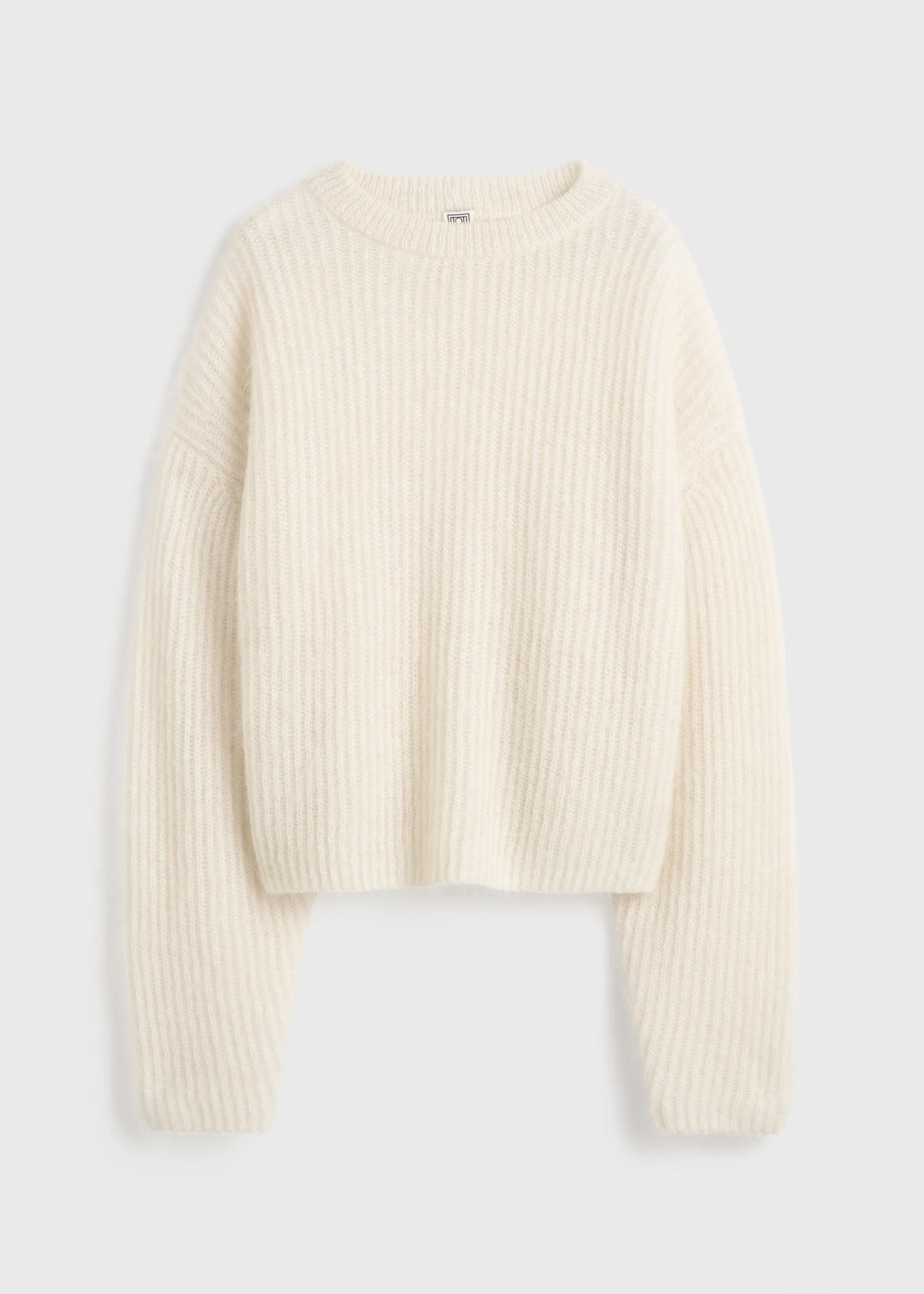 Mohair blend rib knit ecru sold by Toteme product image thumbnail 5