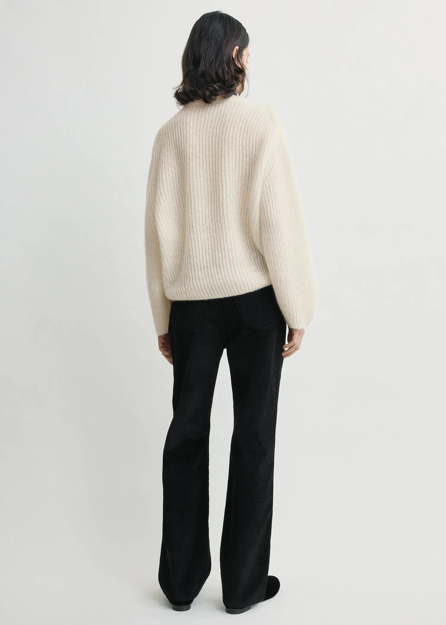 Mohair blend rib knit ecru sold by Toteme product image thumbnail 3