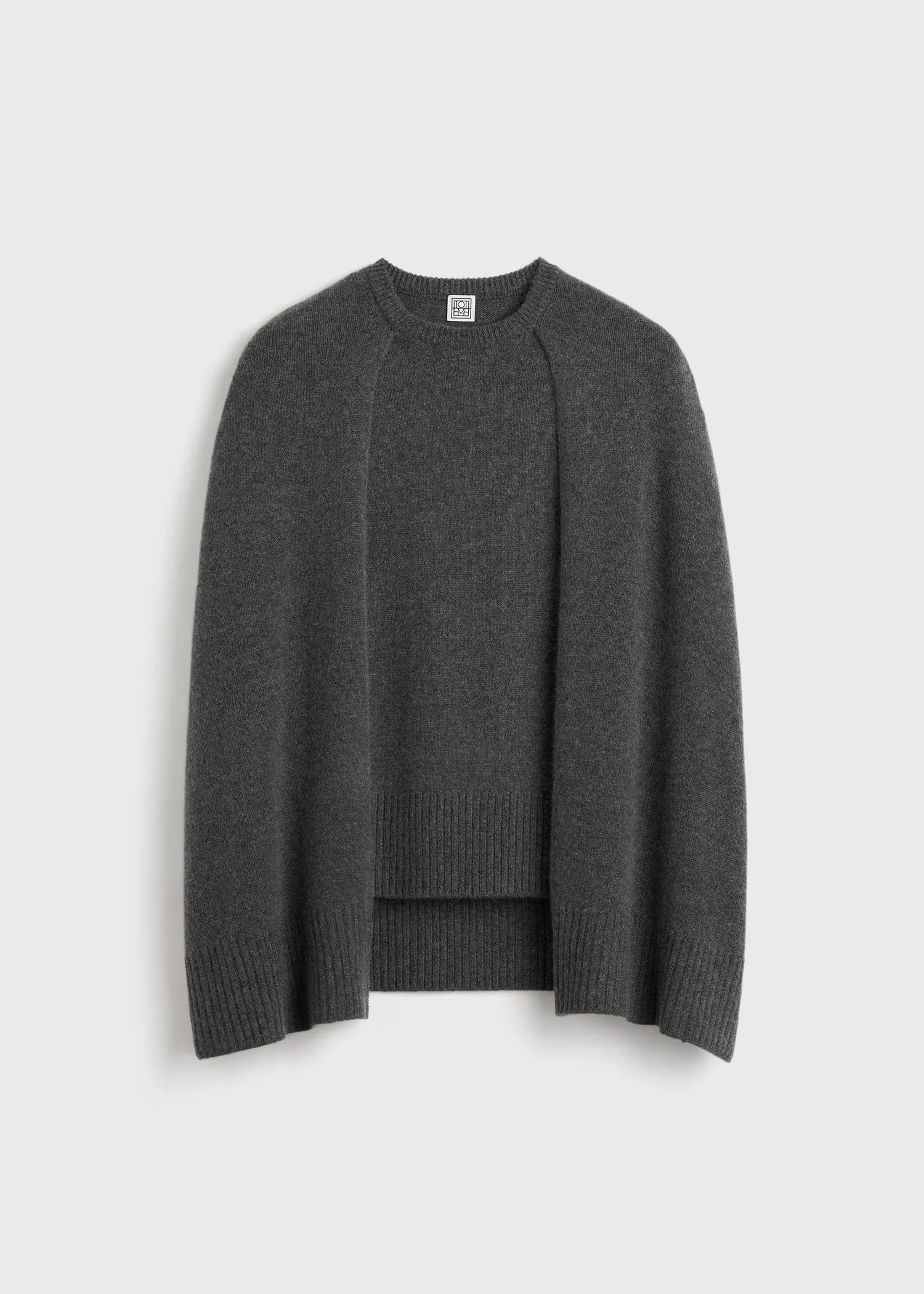 Crew cape knit dark grey sold by Toteme product image thumbnail 5