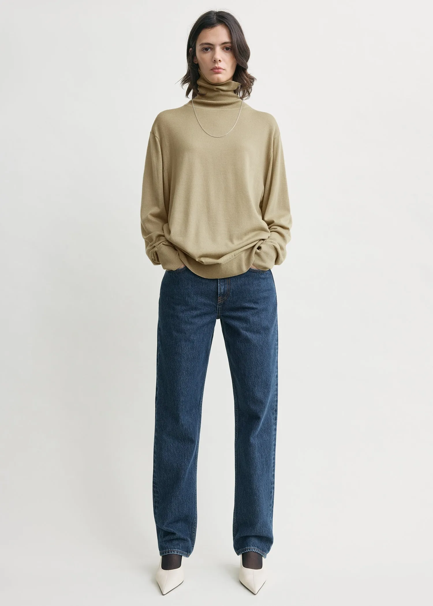 Merino turtleneck desert sold by Toteme