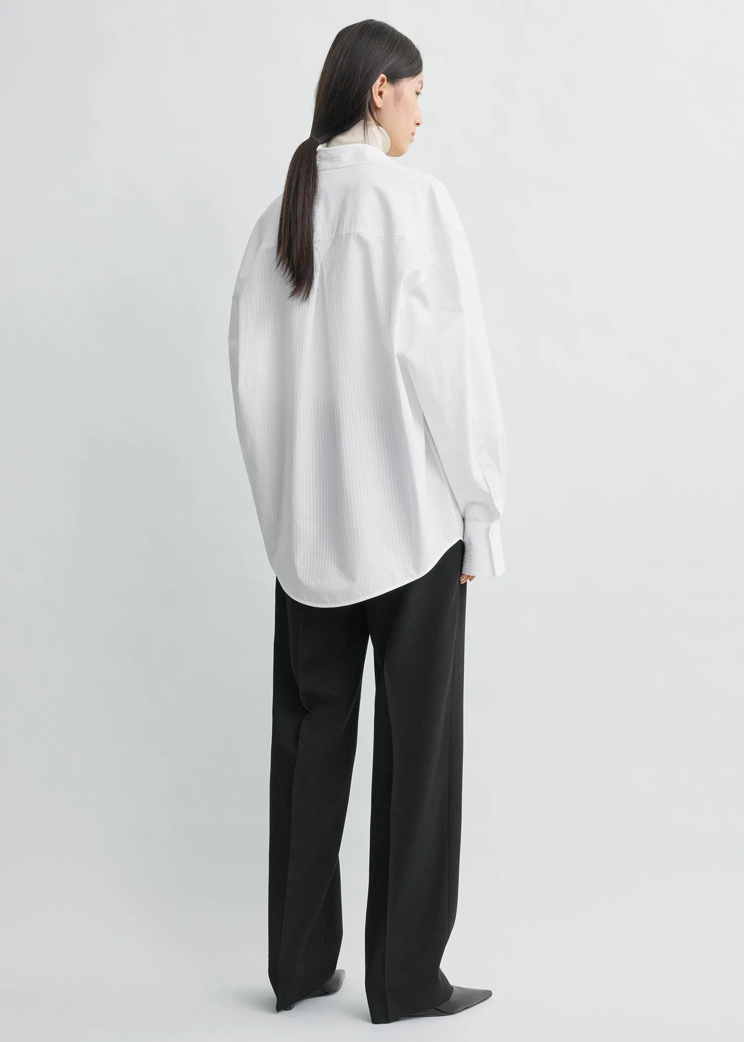 Oversized striped shirt white sold by Toteme product image thumbnail 3