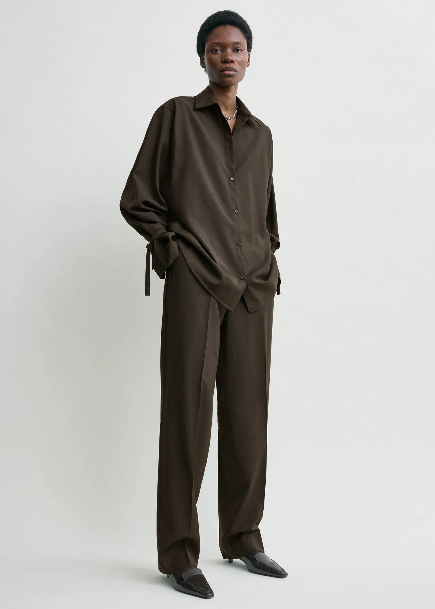 Tie-cuff shirt pepper sold by Toteme